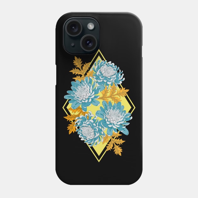 Chrysanthemum Flowers Art Phone Case by Designoholic