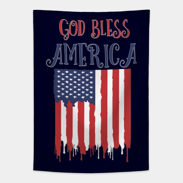 God Bless America Tapestry by AlondraHanley