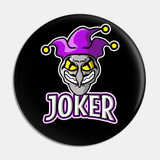 Evil Joker E-Sports Mascot Pin