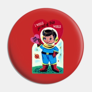 Vintage Astronaut Valentine Pin