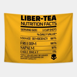 Helldivers 2 'Liber-tea' Nutrition Black Color Tapestry