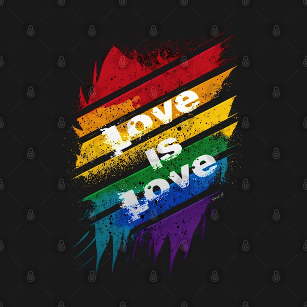 Love is Love Pride T-Shirt design #2 by Farbrausch Art 2023. by Farbrausch Art