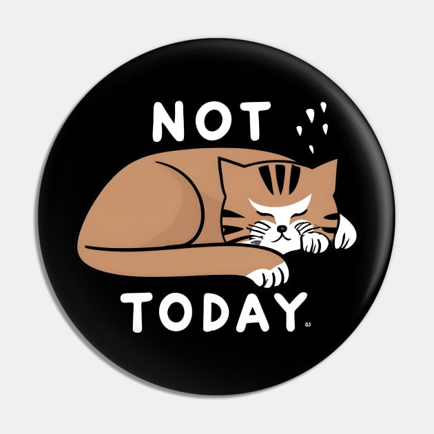 Not today cat Pin by NomiCrafts