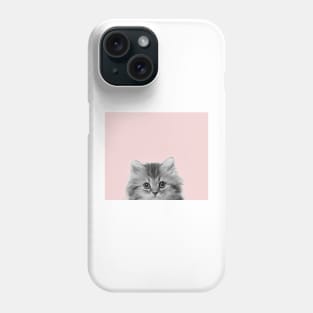 Blush pink kitten pop Phone Case