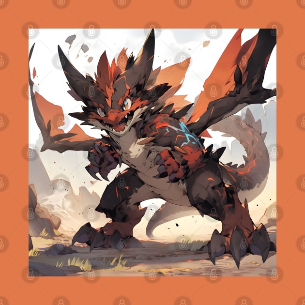 Dragon beast battle by HydraDreams
