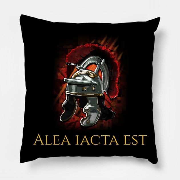 Alea Iacta Est Julius Caesar Quote Pillow by Styr Designs