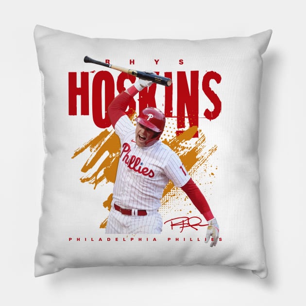 Rhys Hoskins Pillow by Juantamad