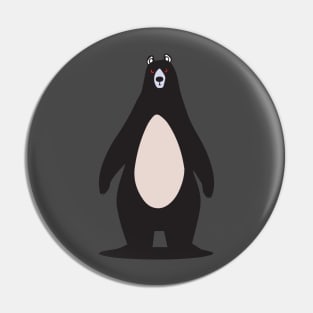 Black angry bear Pin