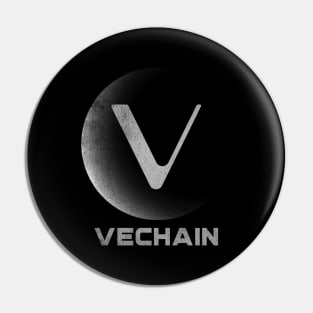 Vintage Vechain VET Coin To The Moon Crypto Token Cryptocurrency Blockchain Wallet Birthday Gift For Men Women Kids Pin