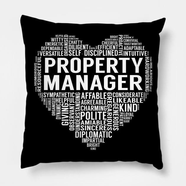 Property Manager Heart Pillow by LotusTee