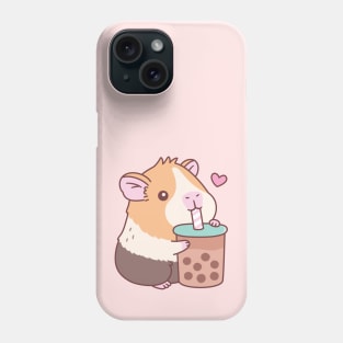 Cute Guinea Pig Loves Drinking Bubble Tea Phone Case