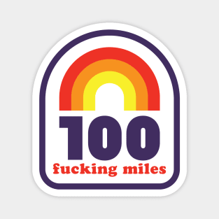 100 Mile Trail and Ultra Running Rainbow Funny Magnet