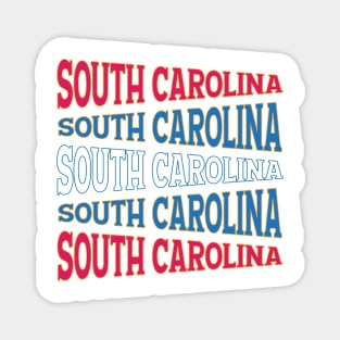 TEXT ART USA SOUTH CAROLINA Magnet