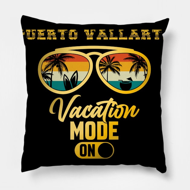 Puerto Vallarta Mexico Summer Vacation Pillow by ArtDesignDE