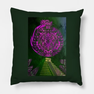 the mexican pyramid in teotihuacan dragon calendar Pillow