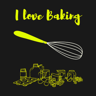 Lime green whisk kitchen hand mixer baking art T-Shirt