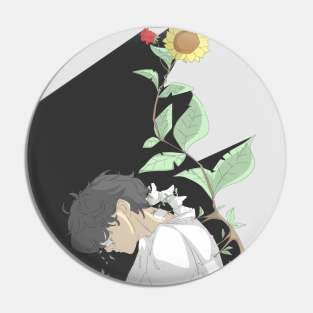 human and the flower Pin