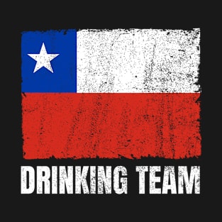 Chilean Drinking Team Graphic for Men Women Funny Chile Flag T-Shirt