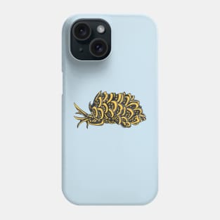Leaf gilled sea slug cartoon illustration Phone Case