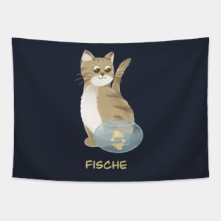 Fische Katze zodiac sign Tapestry