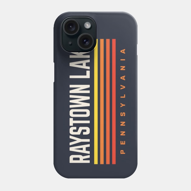 Raystown Lake Pennsylvania Retro Vintage Stripes Phone Case by PodDesignShop