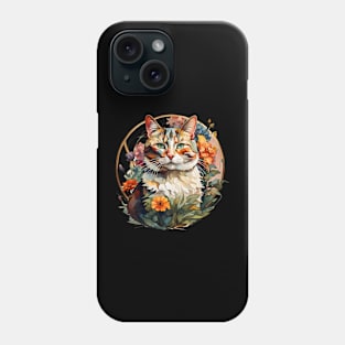 cat in art nouveau style Phone Case