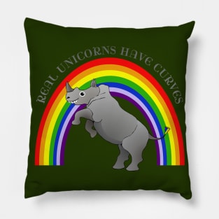 Real unicorns have curves Pillow