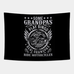 Motorcycle Grandpa Tapestry