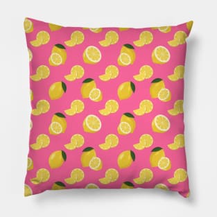 Lemons (Pink) Pillow