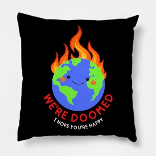 Doomed Shirt Planet Earth Pollution Greta Climate Change Shirt SOS Help Climate Strike Shirt Nature Future Natural Environment Cute Funny Gift Idea Pillow