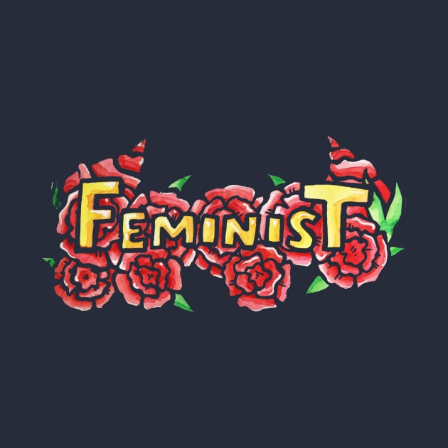 Feminist Floral Art by bubbsnugg