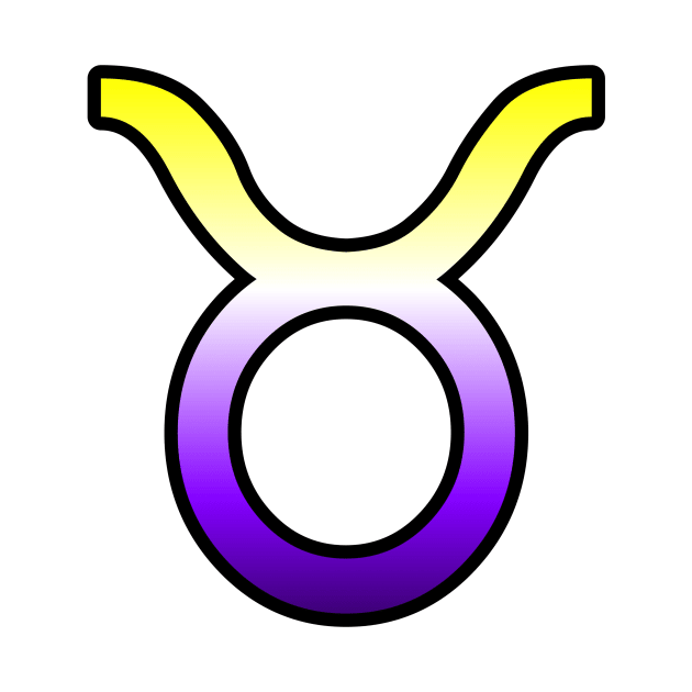 Taurus Nonbinary Pride Symbol by SillyStarlight