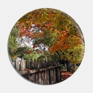 Autumn Trees and Picket Fence Pin