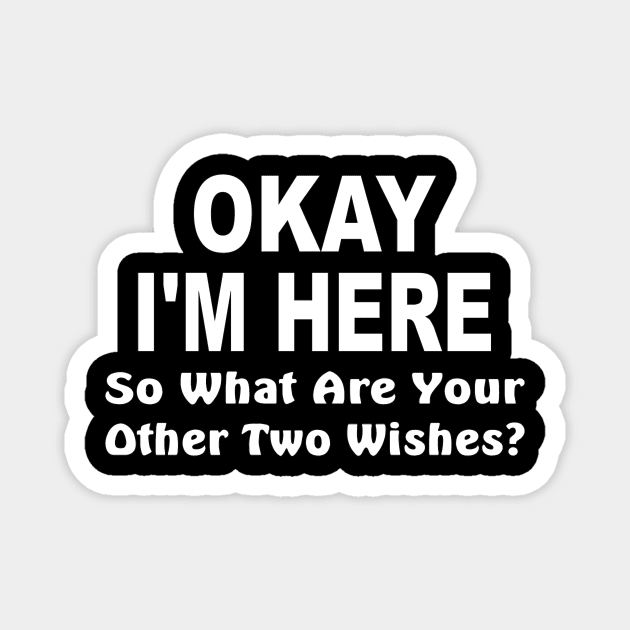 Okay I'm here, so what are your other two wishes Magnet by pickledpossums