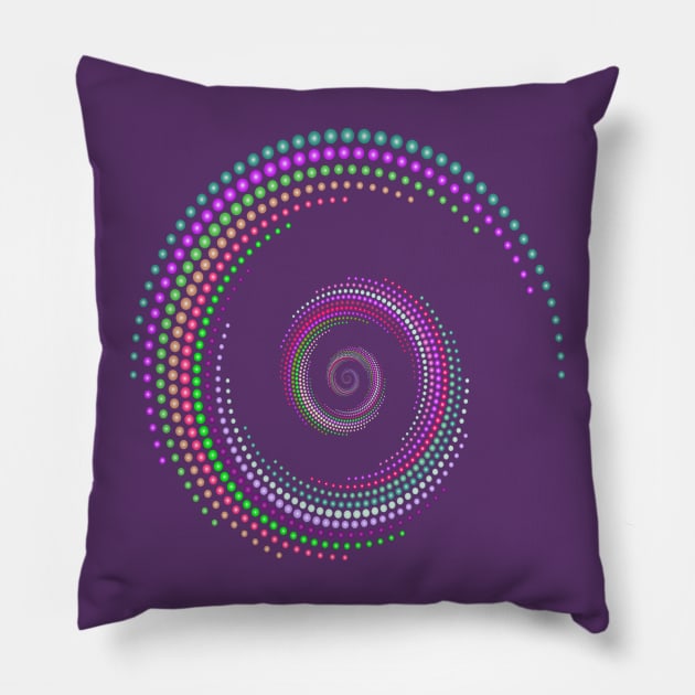 Vortex Dots of Inspiration, Colorful Happy Inspirational Design Cute Vacation Beach Wear & Gifts Pillow by tamdevo1