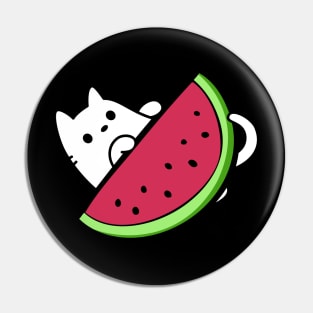 Cat under watermelon slice Pin