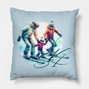 Ski Family Pillow