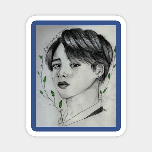 Park Jimin Magnet by Mikyla’s Art