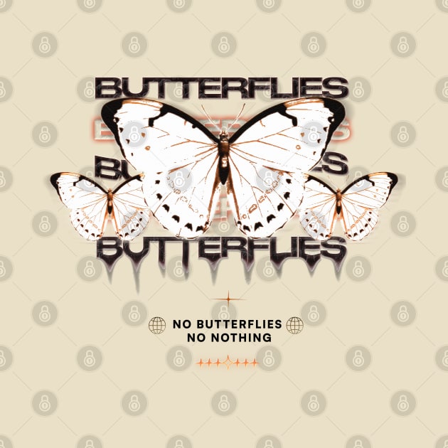 Grunge Butterflies Streetwear Design by Cyber Cyanide