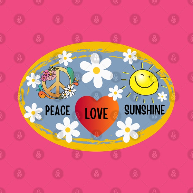 Good Vibes peace love and sunshine happiness by Shean Fritts 