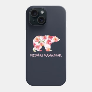 Flowers Mama Bear Beautiful Colorful Design Gift Phone Case