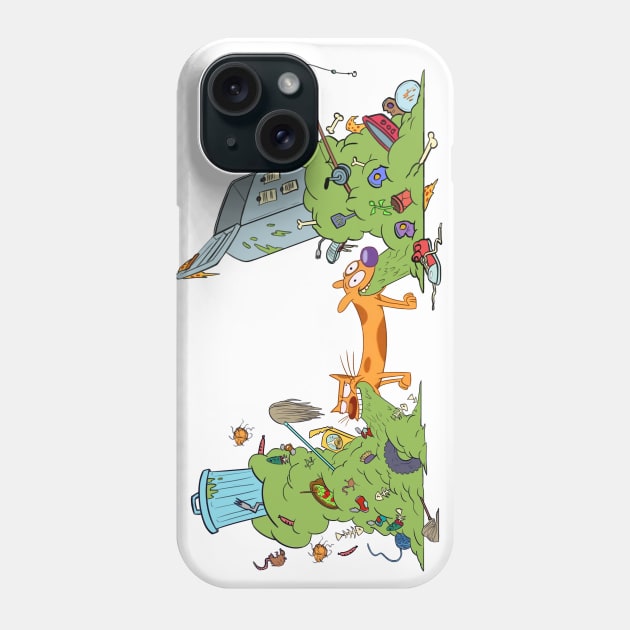 CatDog Puking Phone Case by The Artist 