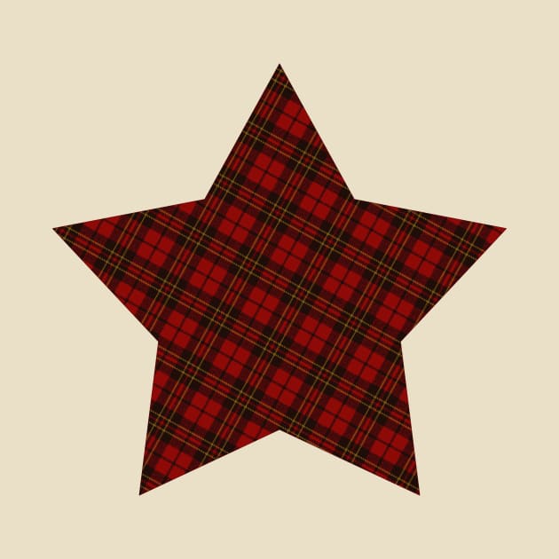 Cool Red Christmas tartan Star by PLdesign