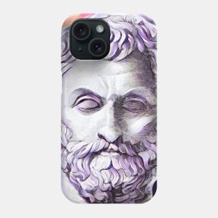 Thales of Miletus Pink Portrait | Thales of Miletus Artwork 7 Phone Case