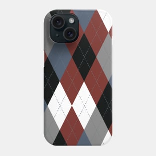 Dark Argyle Pattern Phone Case