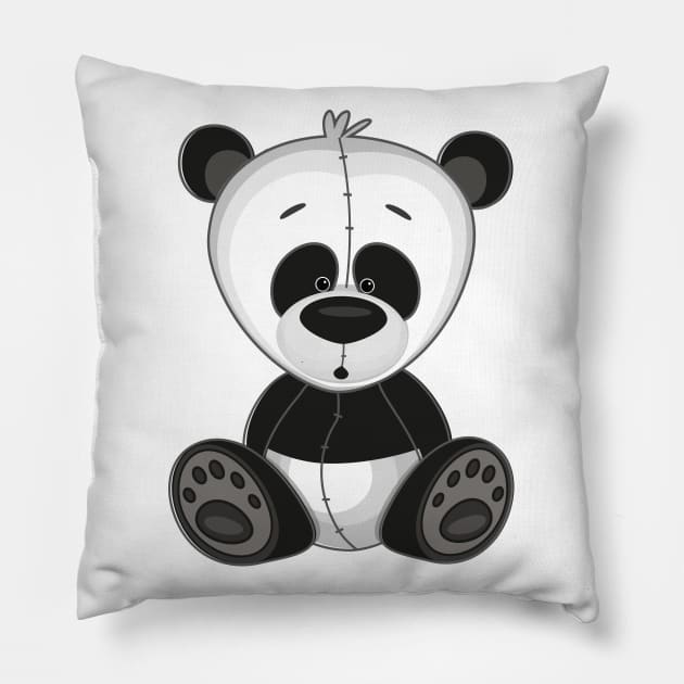 Panda Cute Kawaii Cartoon Pillow by ProjectX23Red