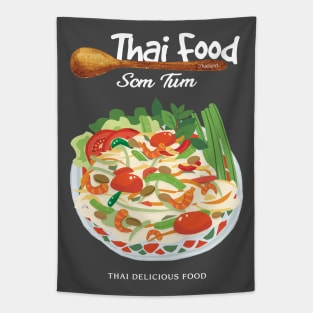 Som Tum Thai Delicious Food Tapestry