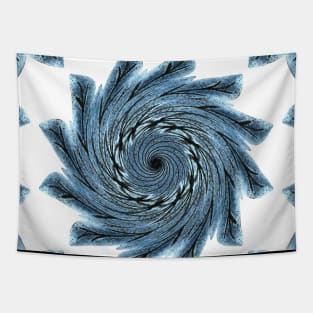Blue Watercolor Snowflake Pattern Christmas Tapestry