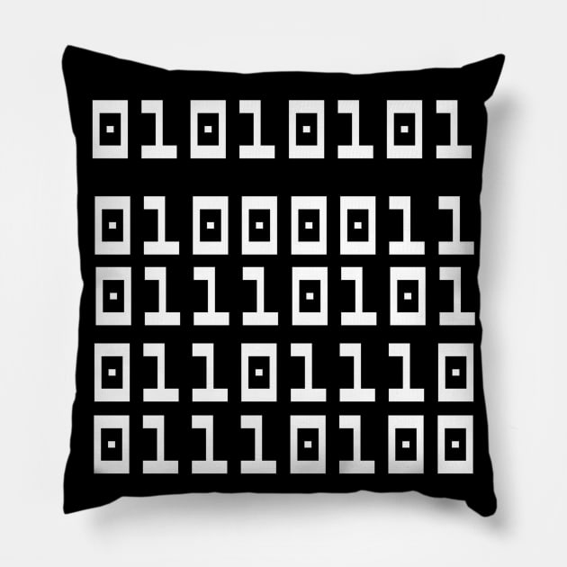 Binary Code Pillow by PorcelainRose