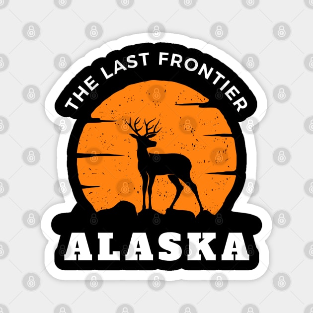 Alaska The Last Frontier Alaska Home State Magnet by Delta V Art